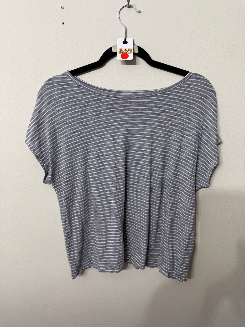 Women’s Max Studio Striped Oversized Dolman Top in Gray and White Size XL